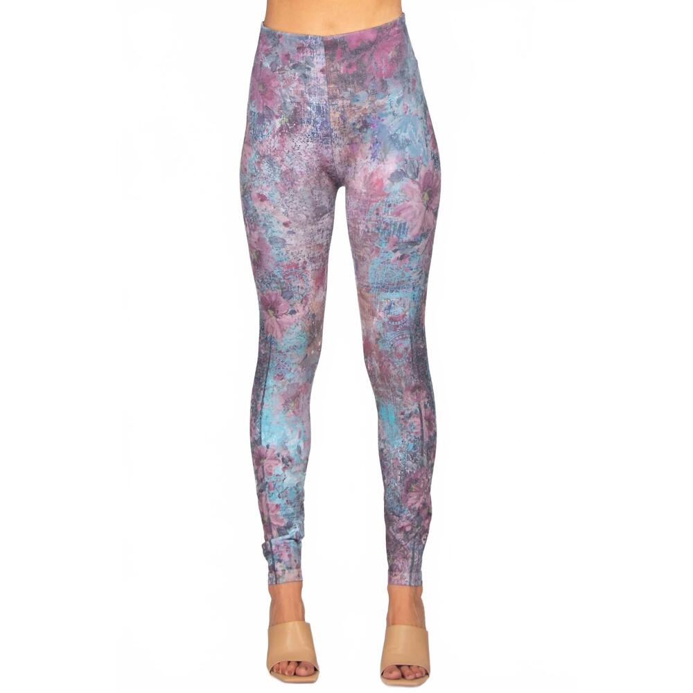 NEW M.RENA floral printed leggings in mauve